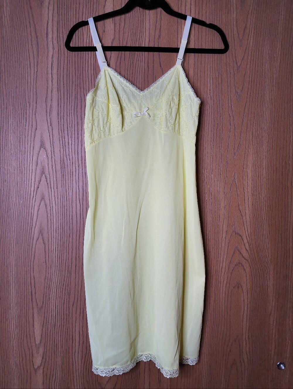 Vintage Sears Roebuck and Co Slip With Embroidery And Lace Trim